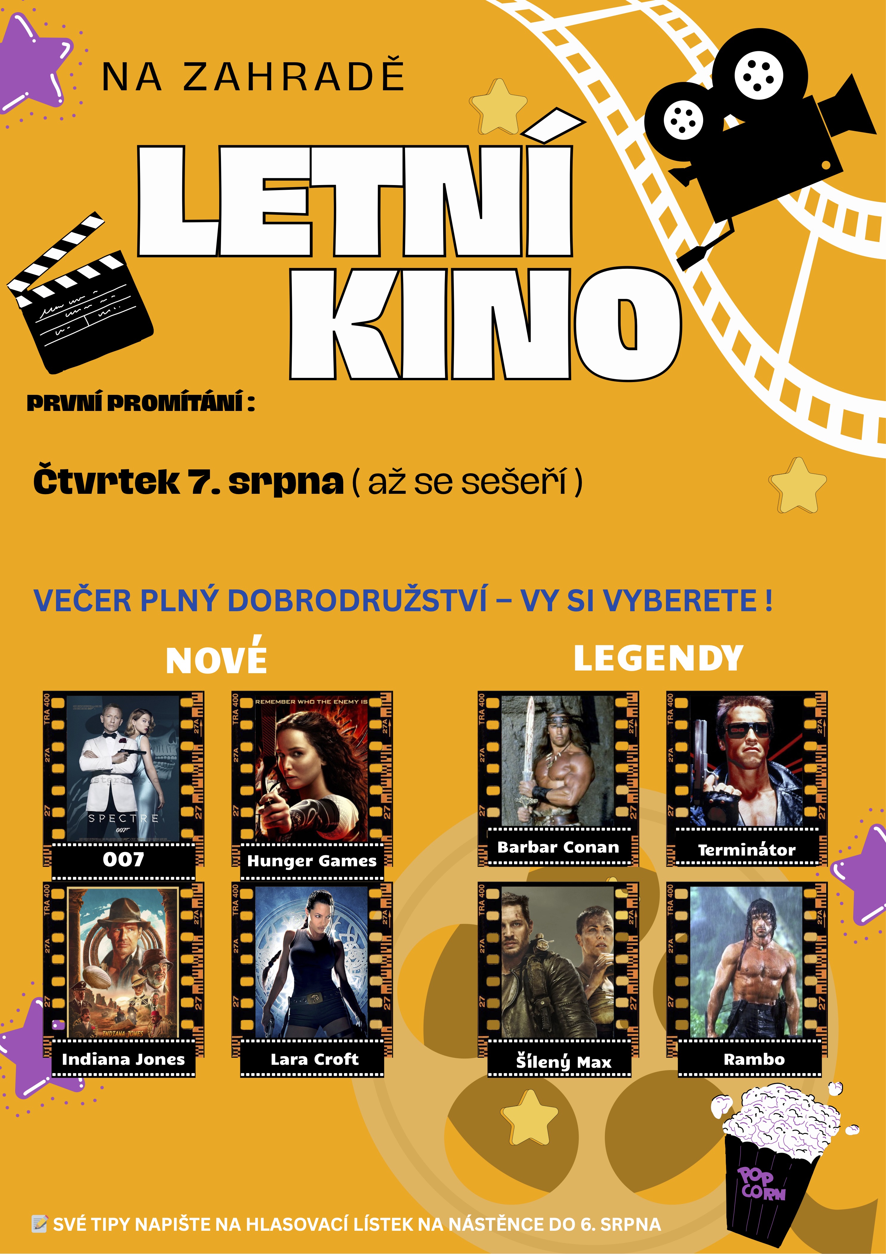 Letní kino srpen 2025