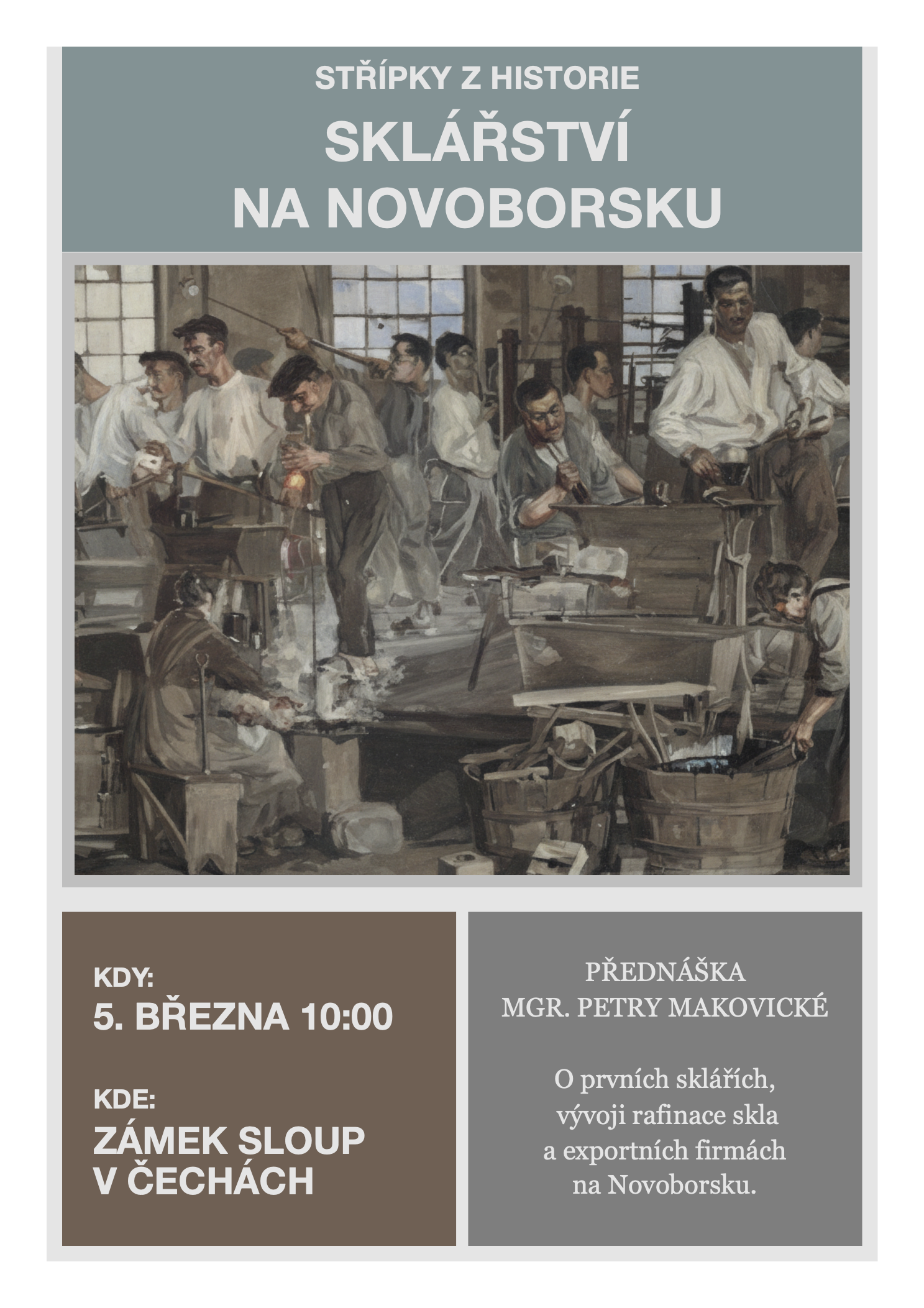 Přednáška - SKLÁŘSTVÍ
                    NA NOVOBORSKU