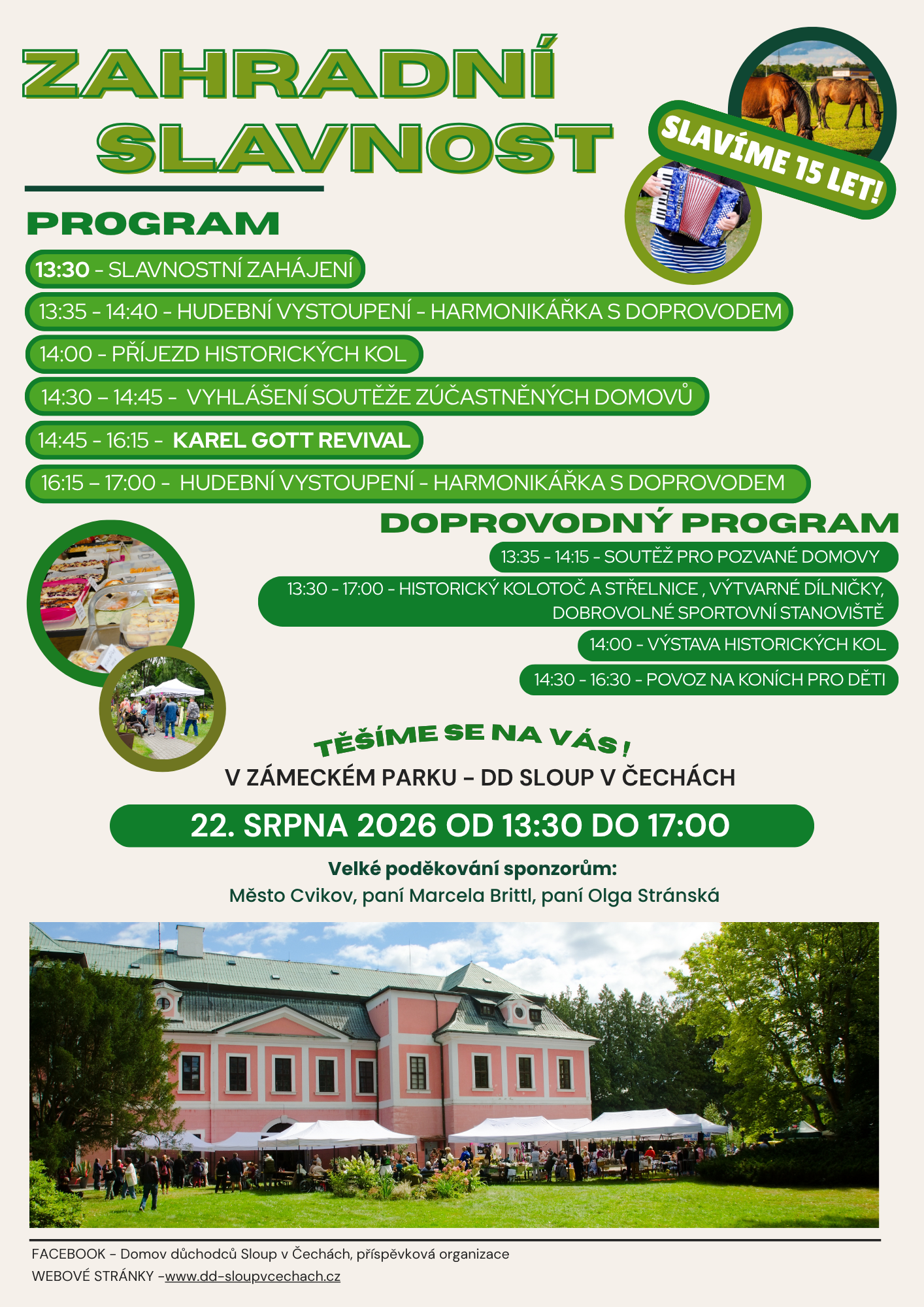 Zahradní slavnost srpen 2026