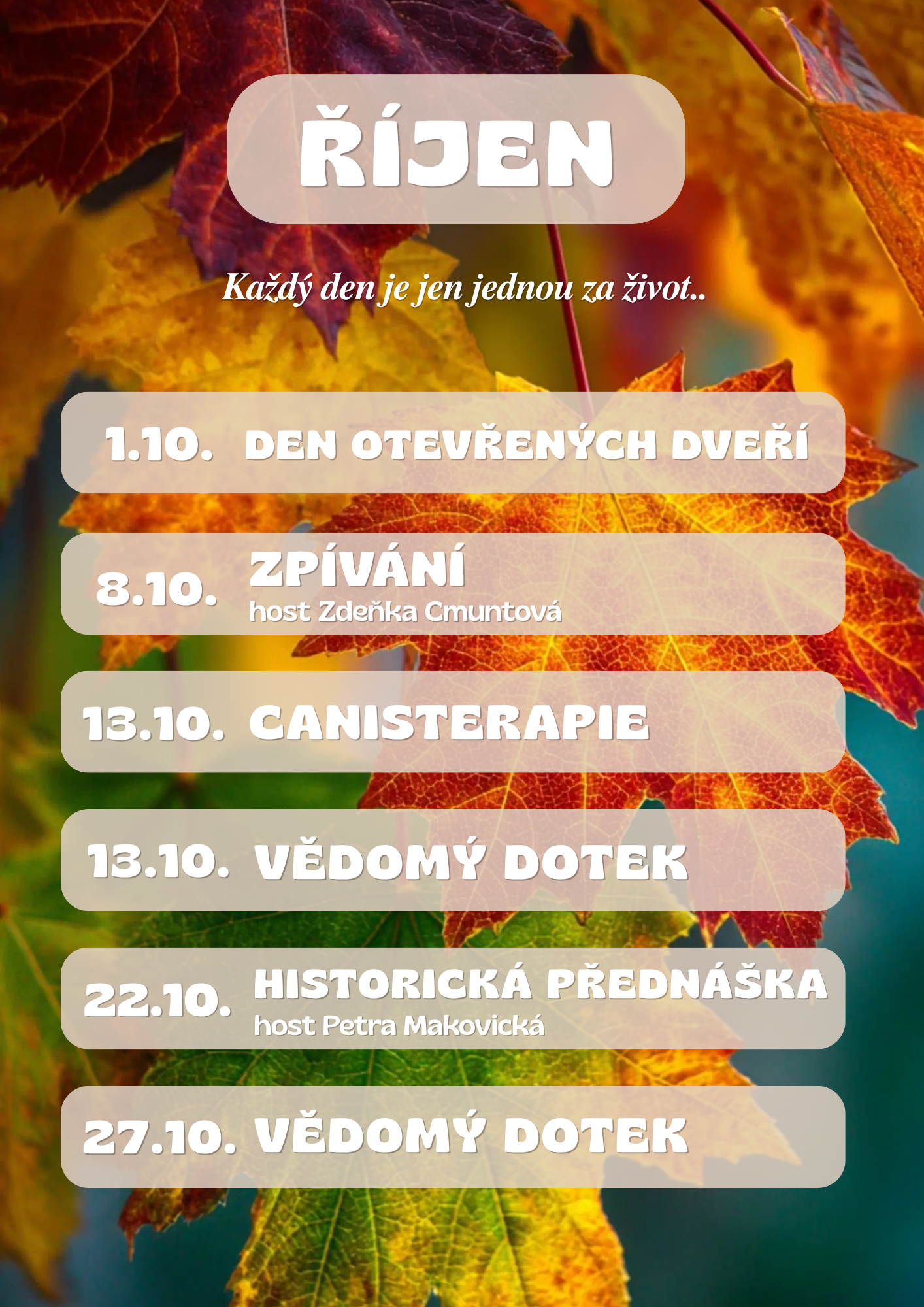 Program říjen 2026